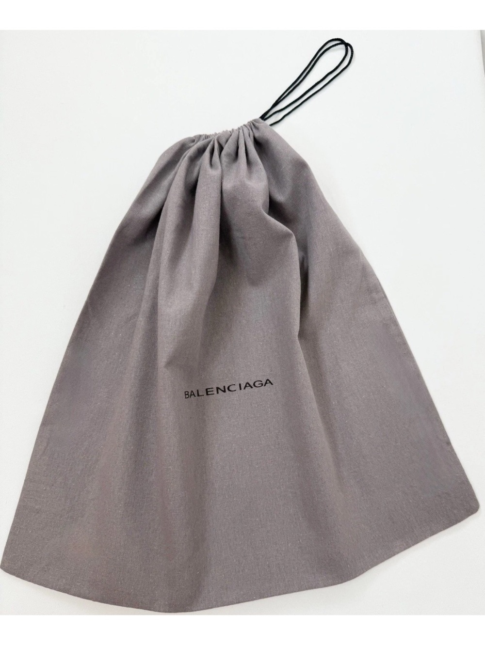 Authentic Balenciaga Gray Dust Bag 13.5x14” Medium Drawstring Storage Pouch New